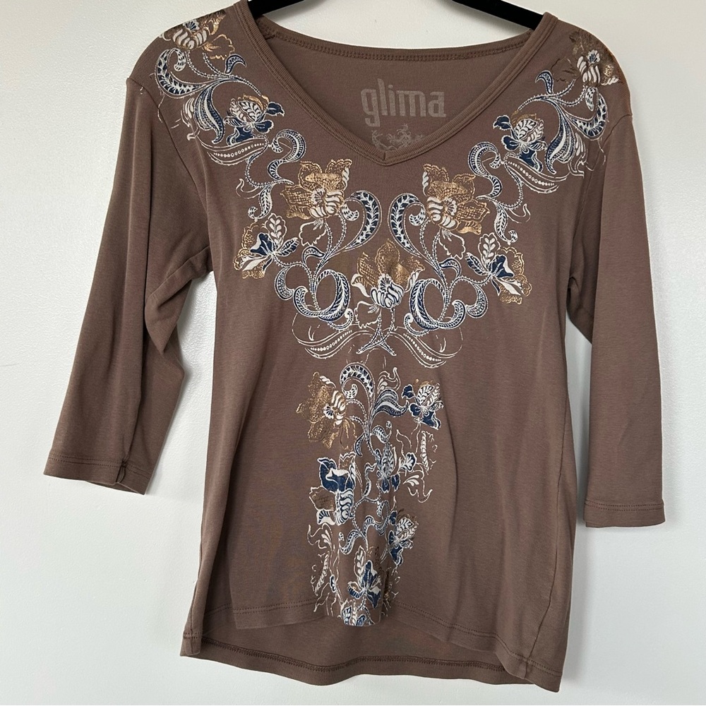 Vintage Glima Top 3/4 sleeve’s Y2K